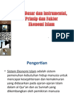 Nilai Dasar, Prinsip Ekonomi Islam