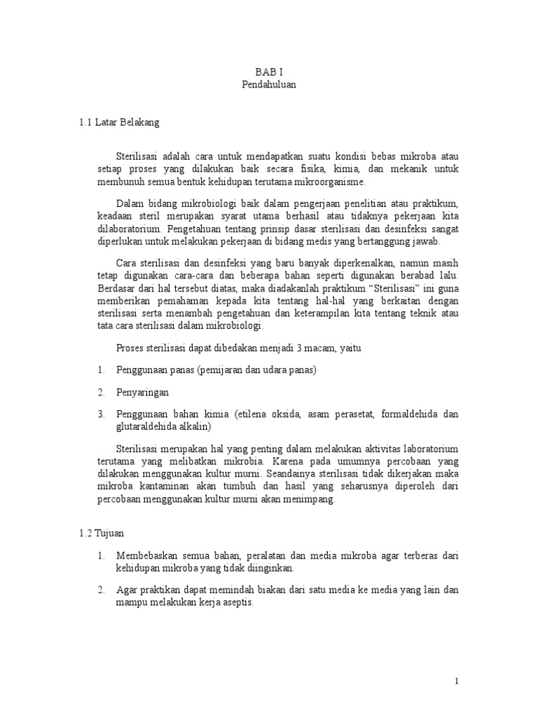 Isi Sterilisasi Dan Desinfeksi | PDF