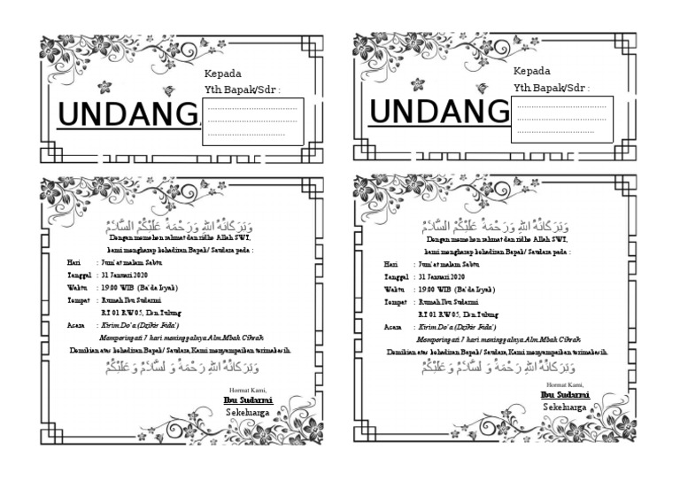Undangan Dzikir Fida 2
