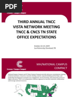 TNCC VISTA and Site Supervisor Guidance Fall 2009