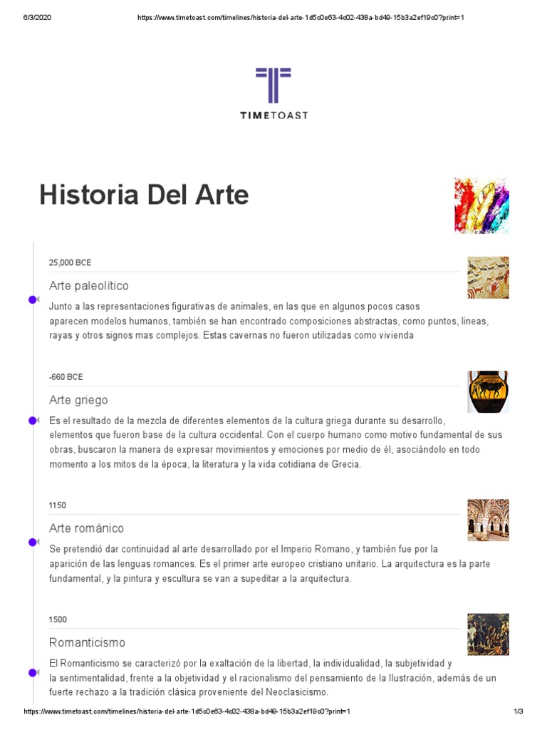 Evolución del Arte a Través de la Historia | PDF | Romanticismo | Estética