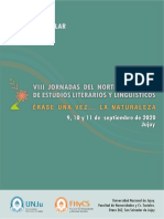 Primera Circular - VIII Jornadas Del Norte Argentino 2020-REDES
