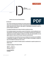 ISCAP PR 009 2020 Altera o de Planos de Estudos PDF