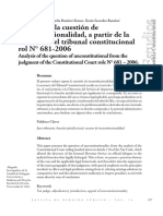 Análisis Cuestión de Inconstitucionalidad