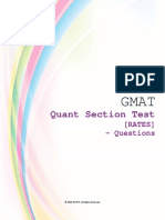 GMAT Quant Section Test RATES - QUESTIONS PDF