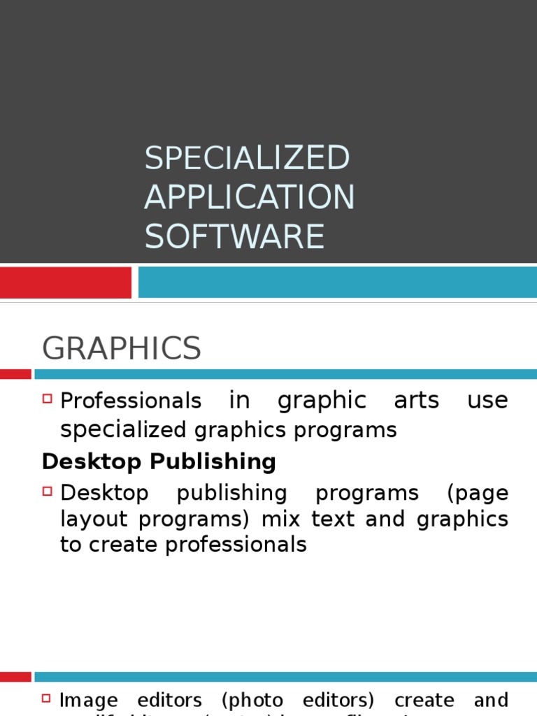 Overview of Specialized Graphics Software | PDF | Application Software ...