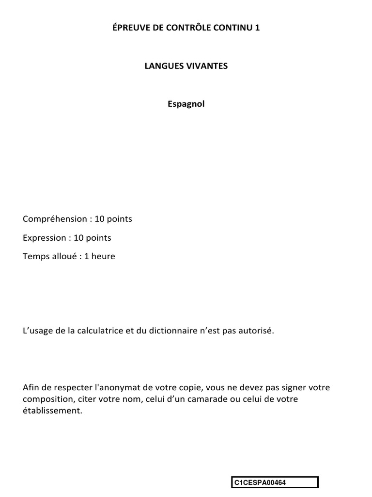 Axe Espace Privé Espace Public Espagnol Sujet Identites Echanges-Espagnol | PDF