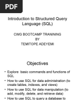 Introduction To Structured Query Language (SQL)