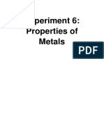 Properties of Metals Experiment