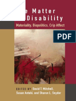 David T. Mitchell - Susan Antebi - Sharon L. Snyder - The Matter of Disability - Materiality, Biopolitics, Crip Affect (2019, University of Michigan Press)