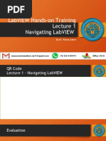 LabVIEW Lecture 1 - Navigating LabVIEW