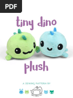 Tiny Dino Plush Sewing Pattern1 PDF