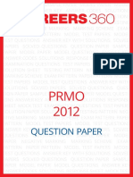 PRMO Question Paper 2012 PDF