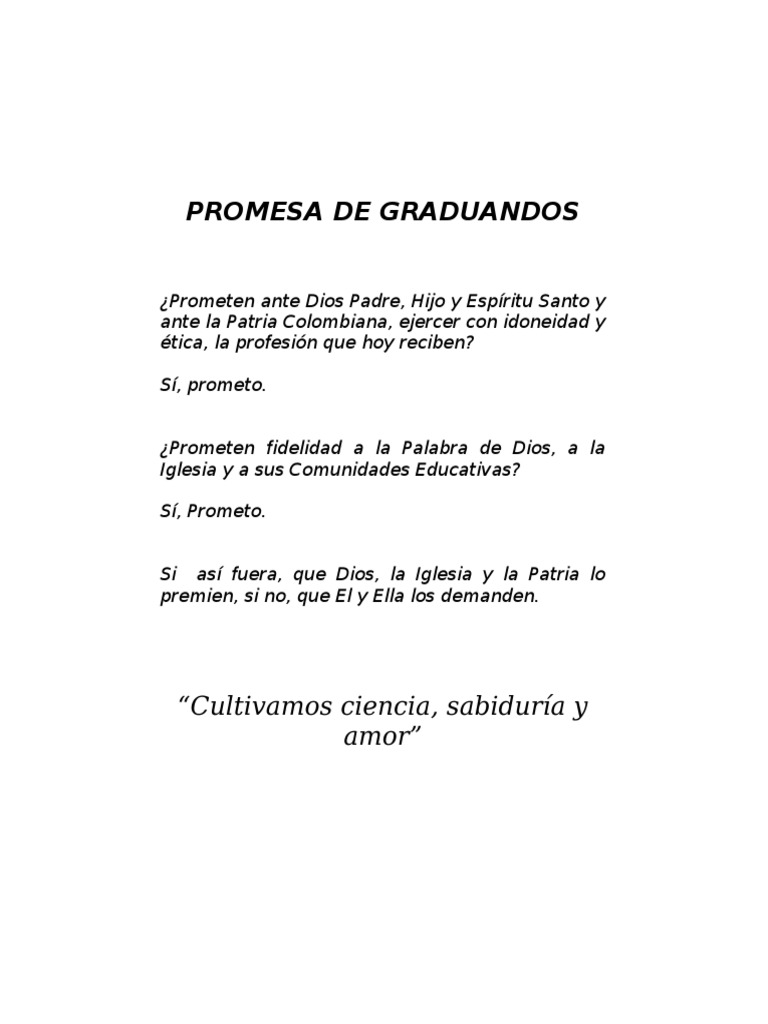 Promesa Graduandos | PDF
