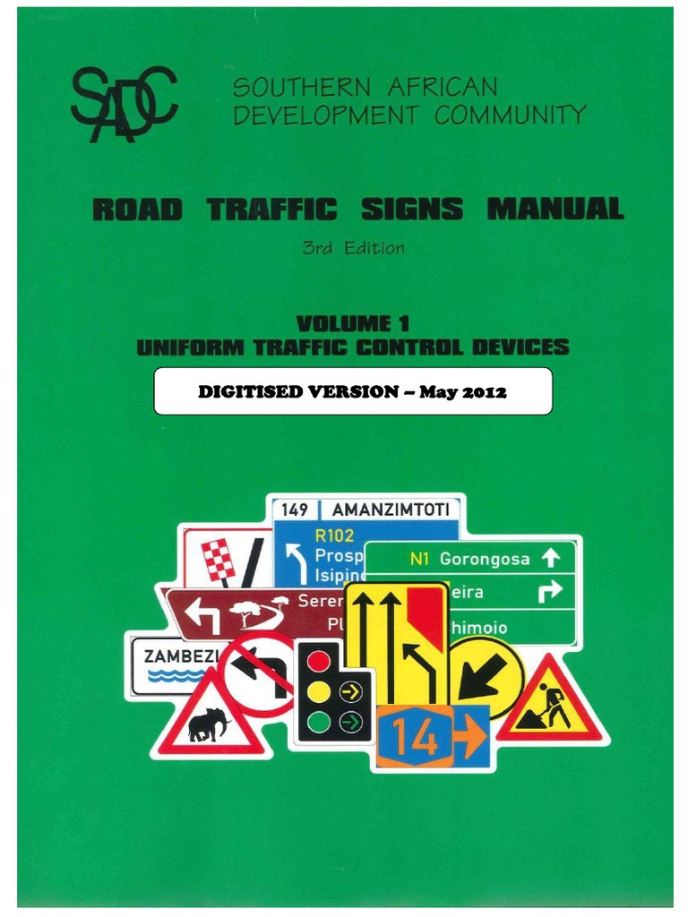 SADC Road Traffic Signs Manual V1.pdf Traffic Southern Africa
