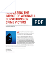Addressing The Impact of Wrongful Convictions On Crime Victims
