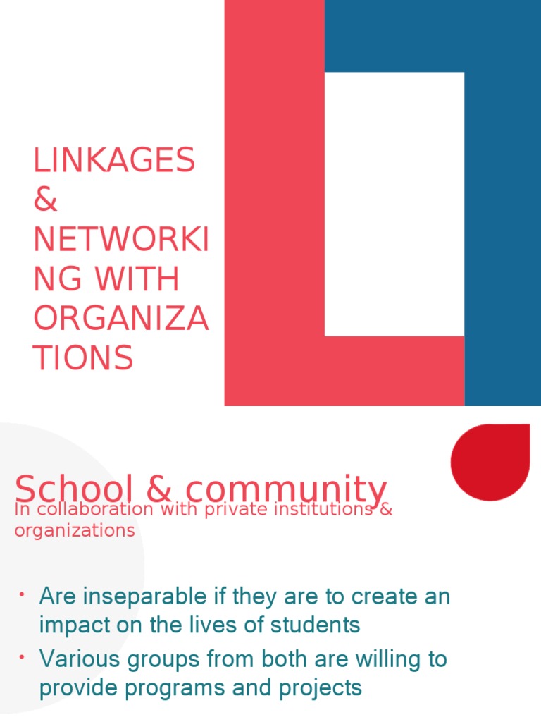 Linkages and Networking With Organizations PDF Philippines Teachers