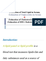 Estimation of Total Lipid in Serum