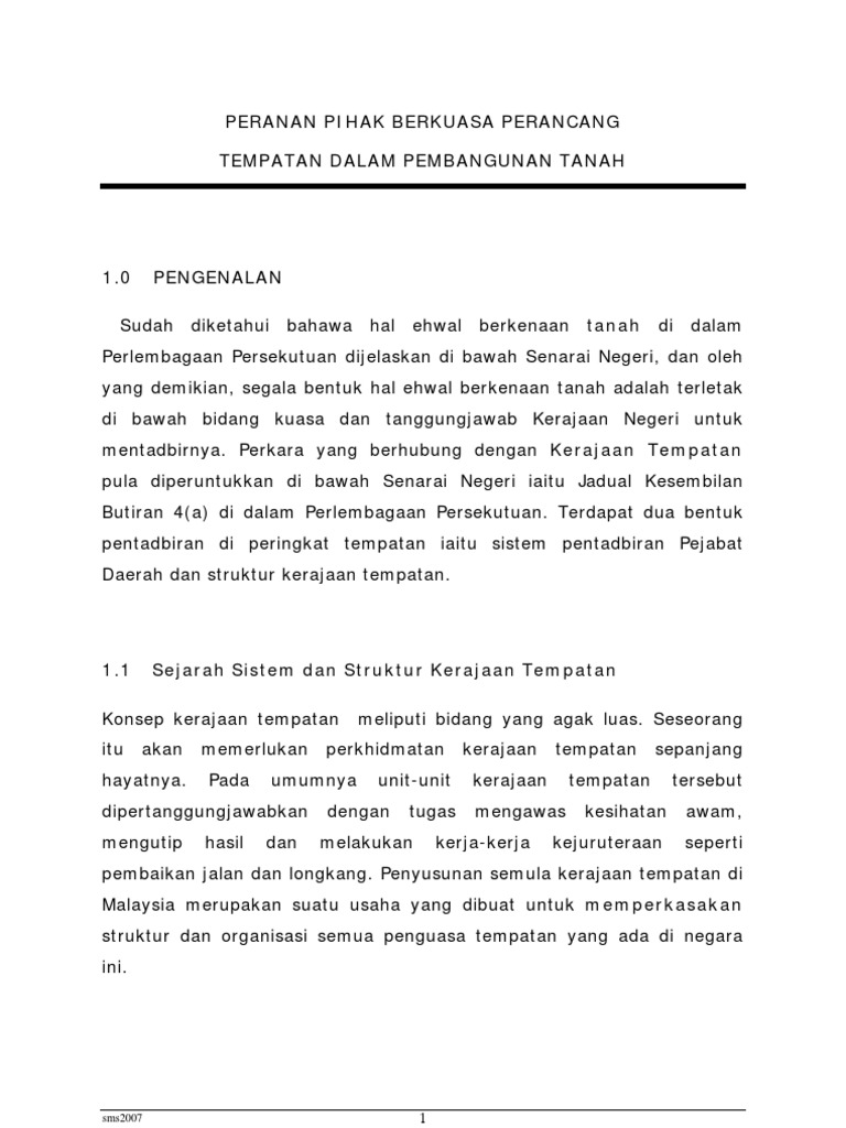 Pihak Berkuasa Tempatan Perancangan  PDF