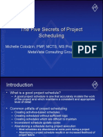 5 Secrets of Project Scheduling