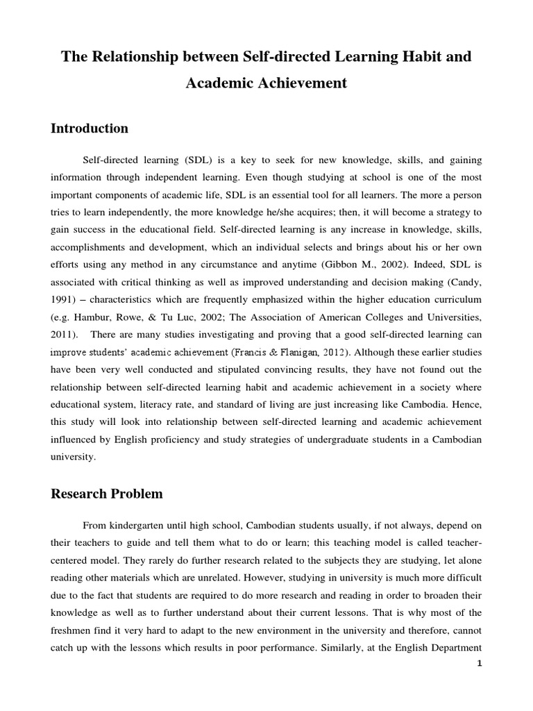 The Relationship Between Self-Directed L PDF | PDF | Questionnaire ...