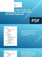 Análisis Crítico de Los Esquemas Del Proyecto de Investigación