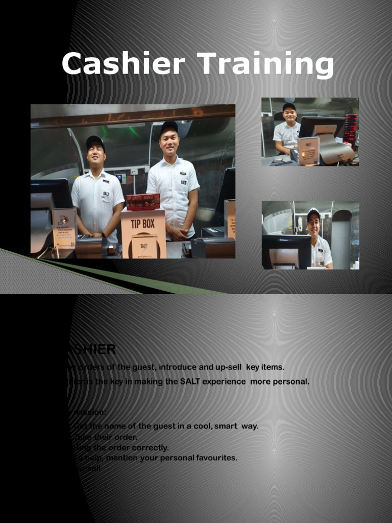 Cashier Manual Powerpoint PDF Point Of Sale Cashier