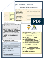 Subject and Object Pronouns Exercises Grammar Drills Warmers Coolers - 90661