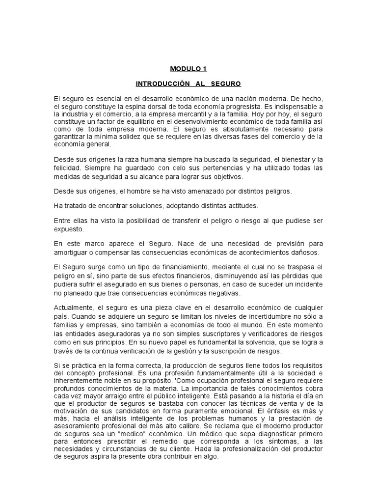 Introducción al Seguro y su Importancia | PDF | Póliza de seguros | Seguro