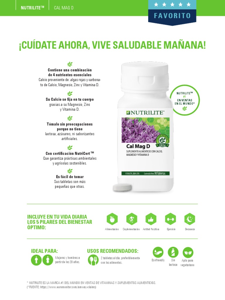 CalmagD Catalogo PDF | PDF | Calcio | Vitamina