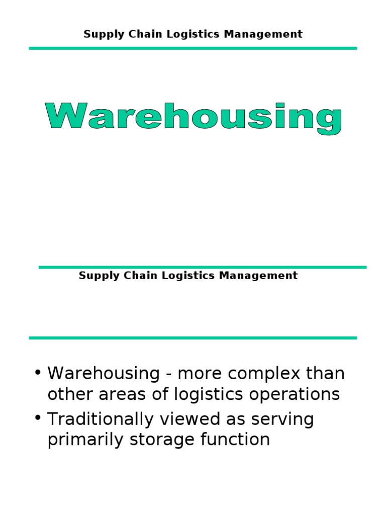 Strategic Warehousing in Supply Chain | PDF | Warehouse | Logistics