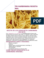 Espaguetis Carbonara Receta Tradicional