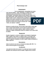 Plan coral calentamiento estiramiento respiración