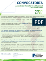 Convocatoria Anuario 2020 Español.