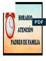 Horario de Atencion A Padres de Familia 2019