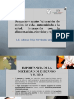 Descanso y Sueño. Valoración de Estilos de Vida, Autocuidado A La Salud. Interacción Con La Alimentación, Ejercicio y Reposo PDF