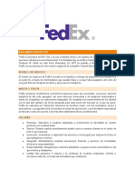 Resumen ejecutivo de FedEx: modelo de negocio, misión y valores de la compañía de logística