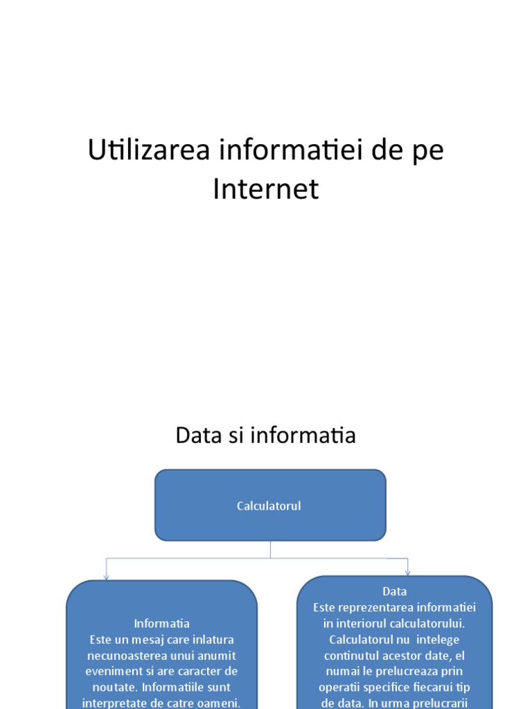 Utilizarea Informatiei de Pe Internet | PDF