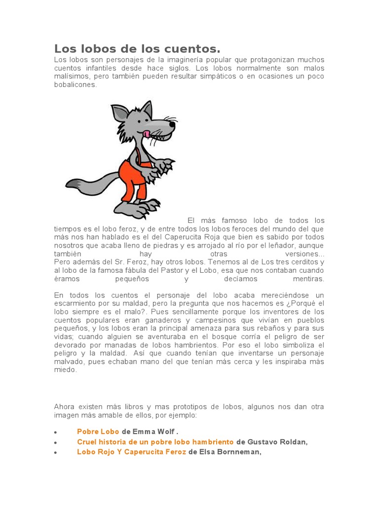 Proyecto Cuentos LOBOTECA | PDF | Caperucita Roja