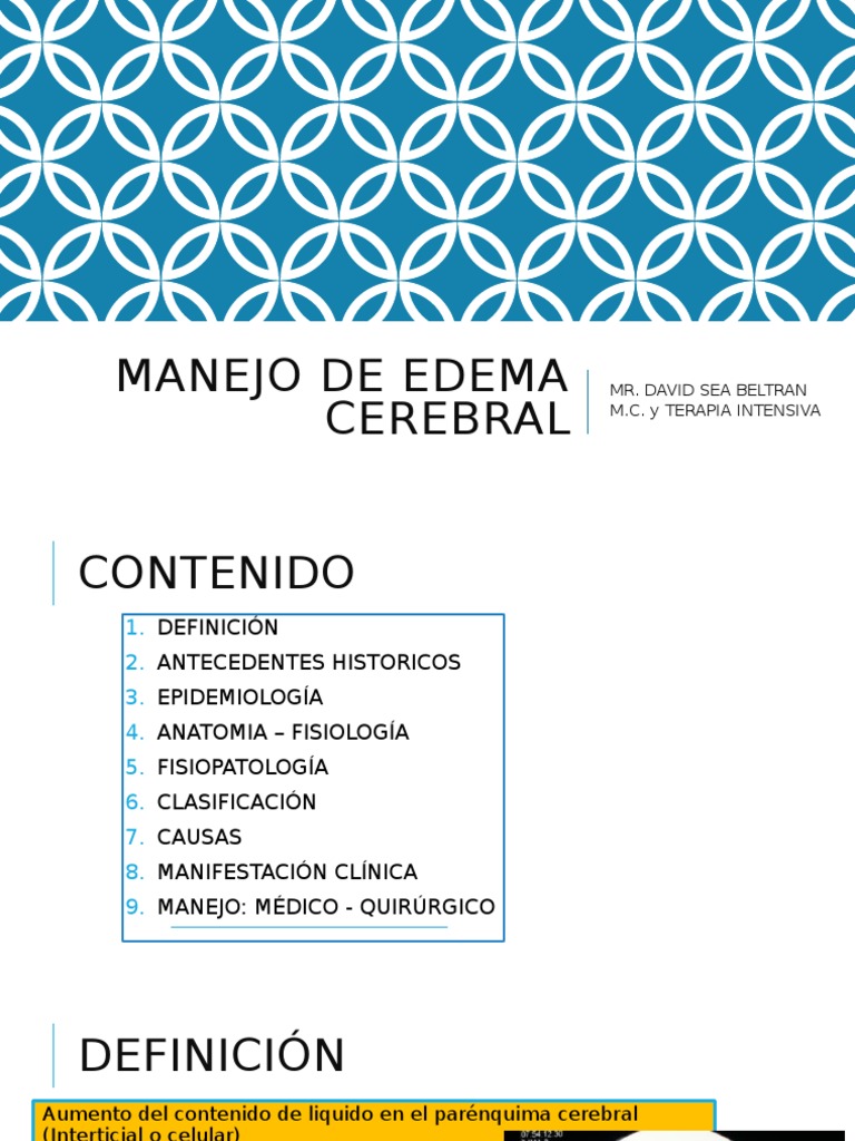 Manejo del Edema Cerebral: Guía Completa | PDF | Lesión cerebral ...