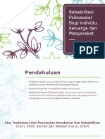 Rehabilitasi Psikososial Bagi Individu, Keluarga Dan Masyarakat