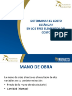 DETERMINACION DE ESTANDAR (Mano de Obra) PDF