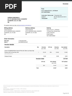 Invoice FAN