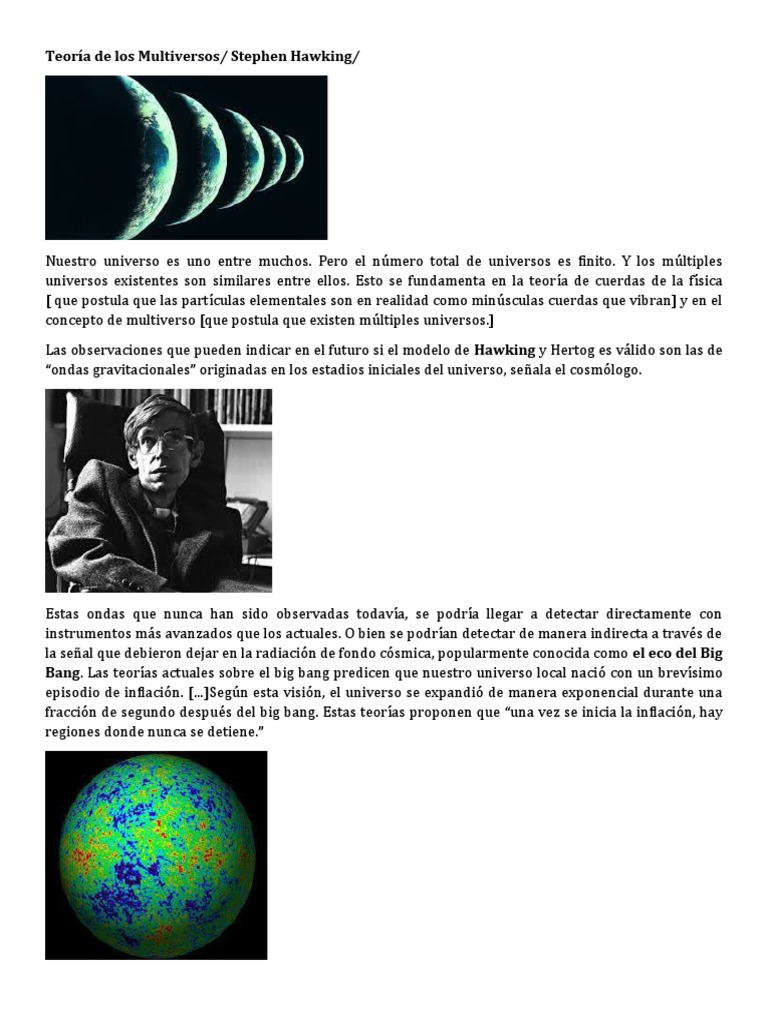 Teoría De Los Multiversos Pdf Multiverso Universo