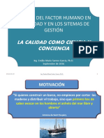 Emilio M. Santos Garcia. La Calidad Como Ciencia y Conciencia