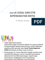 Aspek Legal Dan Etik Keperawatan Kritis