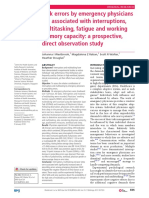 Task Errors by Emergency Physicians Are Associated With Interruptions, Multitasking, Fatigue and Working Memory Capacity, A Prospective, Direct Observation Study PDF