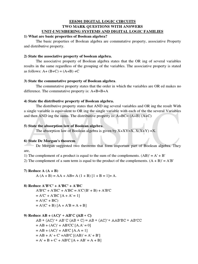 Ee6301 Digital Logic Circuits PDF | PDF | Random Access Memory | Read ...