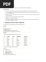 DBMS SQL Sub Queries