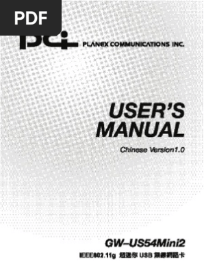 Gw Us54mini2 Manual V1 0 Cht Networking Standards Computer Data